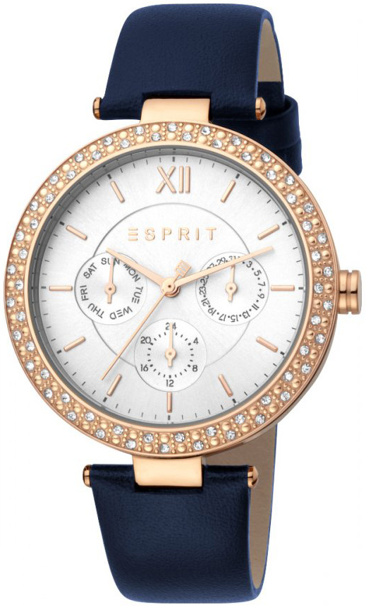 Esprit Damklocka ES1L189L0055 Betty Silverfärgad/Läder Ø38 mm - Esprit