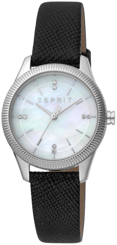 Esprit Damklocka ES1L194L1015 Valentina Vit/Läder Ø30 mm - Esprit