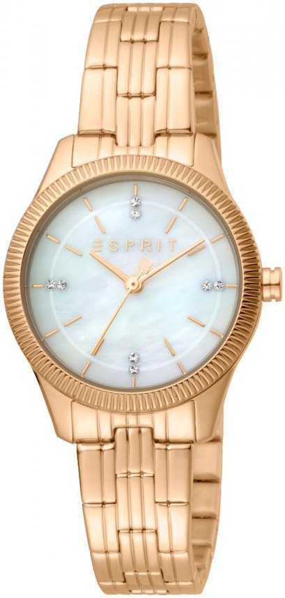 Esprit Damklocka ES1L194M1035 Valentina Vit/Roséguldstonat stål - Esprit