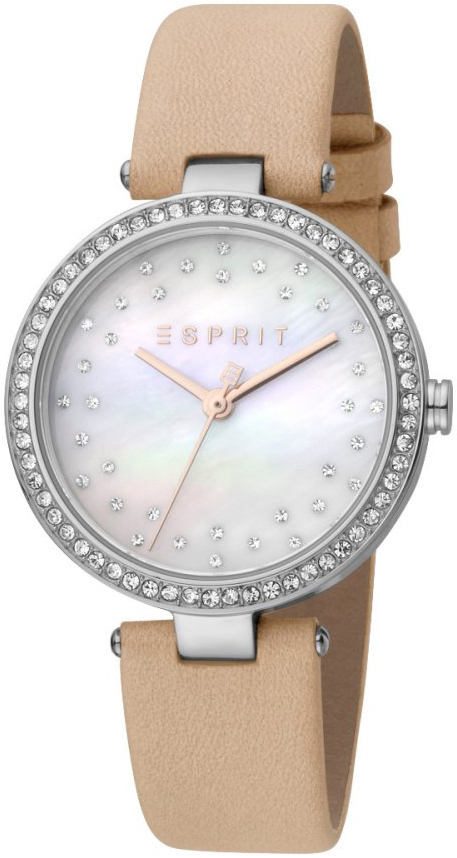 Esprit Damklocka ES1L199L1015 Vit/Läder Ø34 mm - Esprit