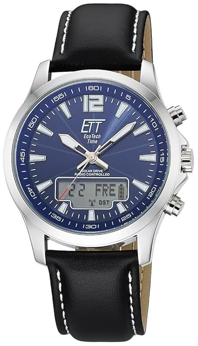 ETT Eco Tech Time Herrklocka EGA-11714-31L Blå/Läder Ø45 mm