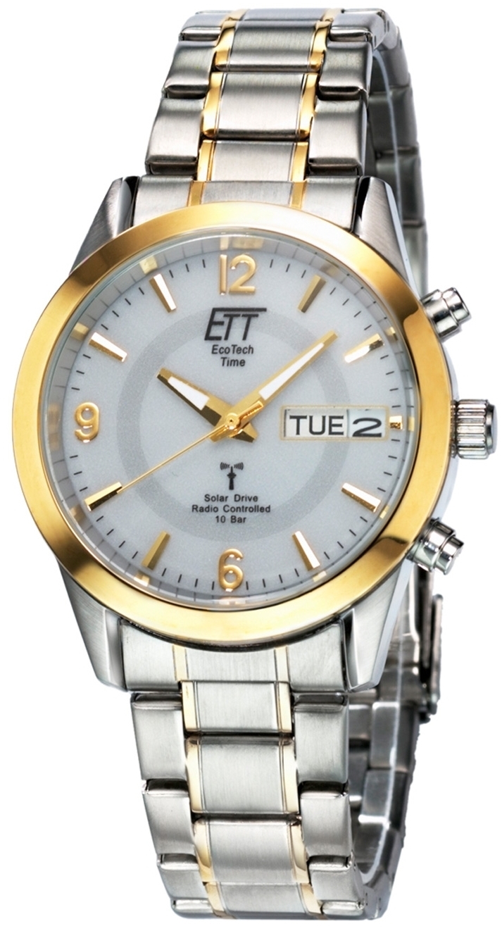 ETT Eco Tech Time Herrklocka EGS-11253-12M Gobi Grå/Guldtonat stål - ETT Eco Tech Time