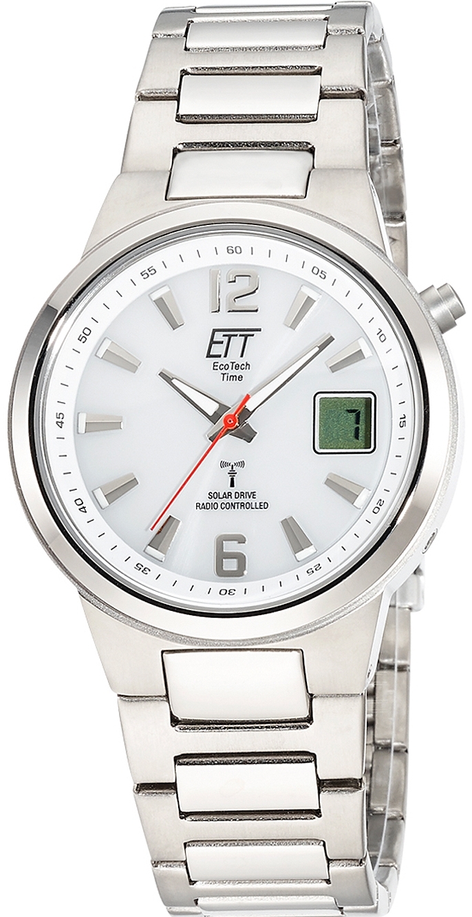 ETT Eco Tech Time Herrklocka EGT-11467-11M Everest II Vit/Titan Ø41 - ETT Eco Tech Time