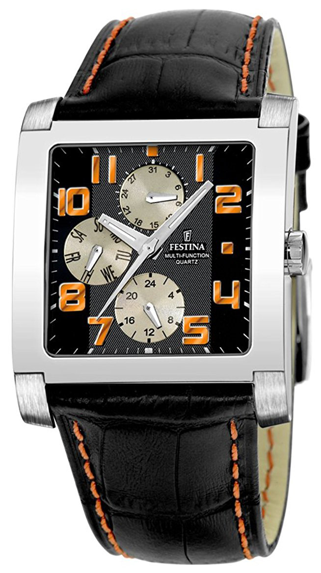 Festina Herrklocka F16235-9 Svart/Läder - Festina