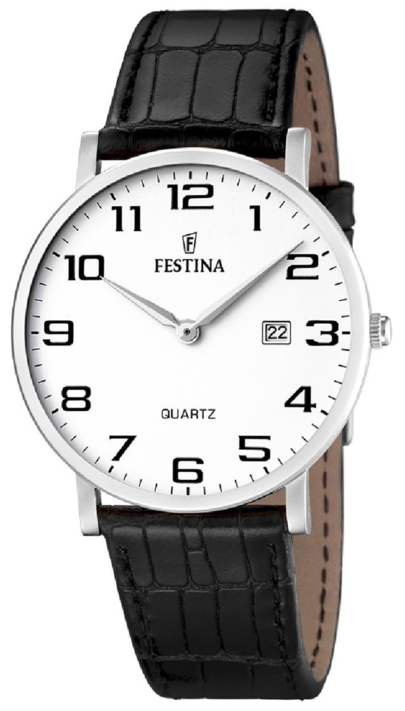 Festina Herrklocka F16476-1 Vit/Läder Ø40 mm - Festina