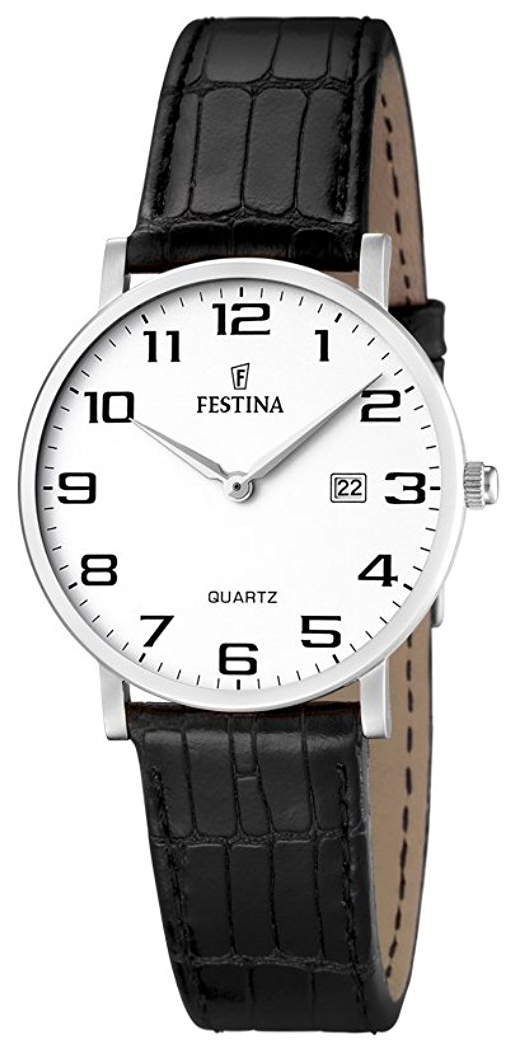 Festina Damklocka F16477-1 Vit/Läder Ø31 mm - Festina