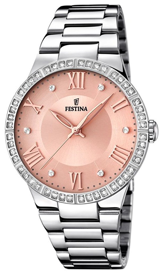Festina Damklocka F16719-3 Roséguldstonad/Stål Ø37 mm - Festina