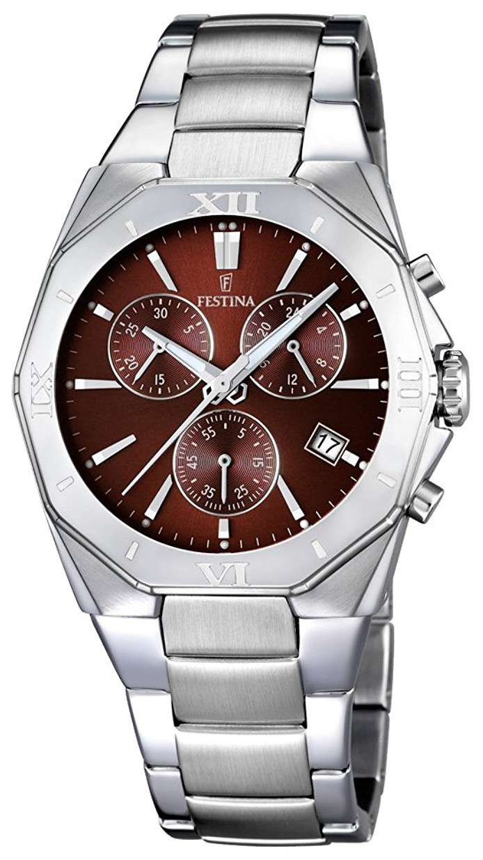 Festina 99999 Herrklocka F16757-3 Brun/Stål Ø42 mm - Festina