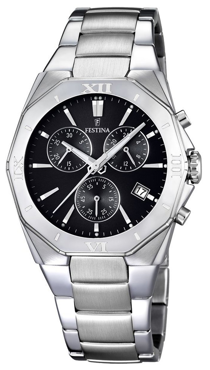 Festina Herrklocka F16757-4 Svart/Stål Ø41 mm - Festina