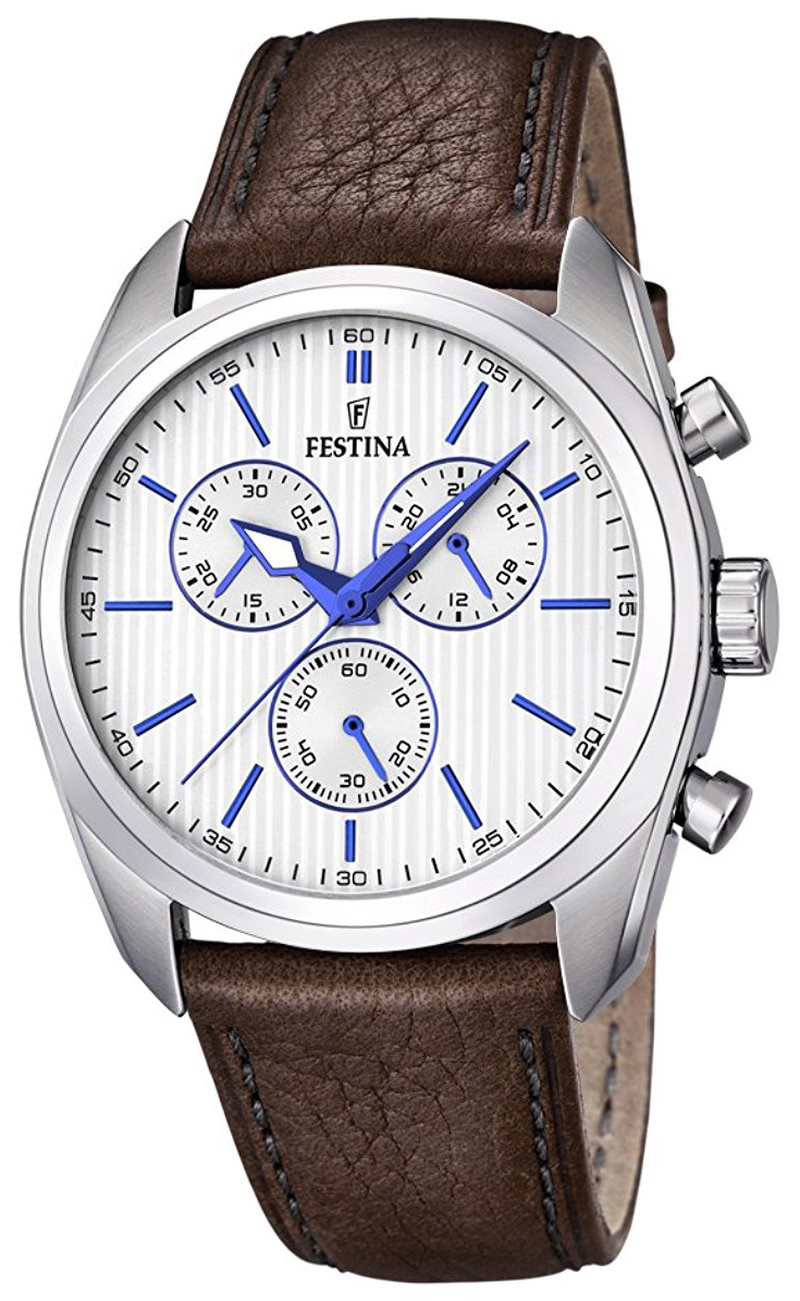 Festina Herrklocka F16779-2 Vit/Läder Ø44 mm - Festina