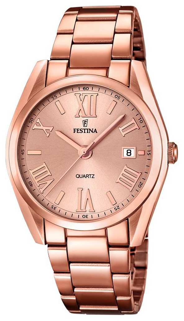 Festina Dress Damklocka F16793-2 Roséguldstonad/Roséguldstonat stål - Festina