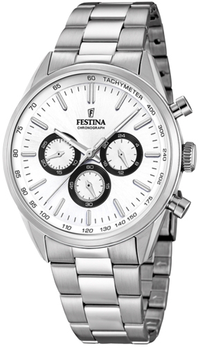 Festina Herrklocka F16820-Q Timeless Vit/Stål Ø43.5 mm - Festina