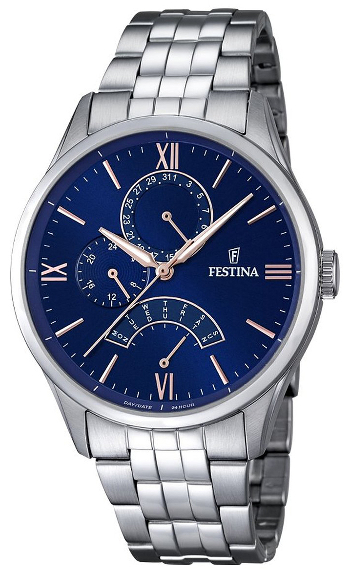Festina Herrklocka F16822-3 Sport Blå/Stål Ø43 mm - Festina