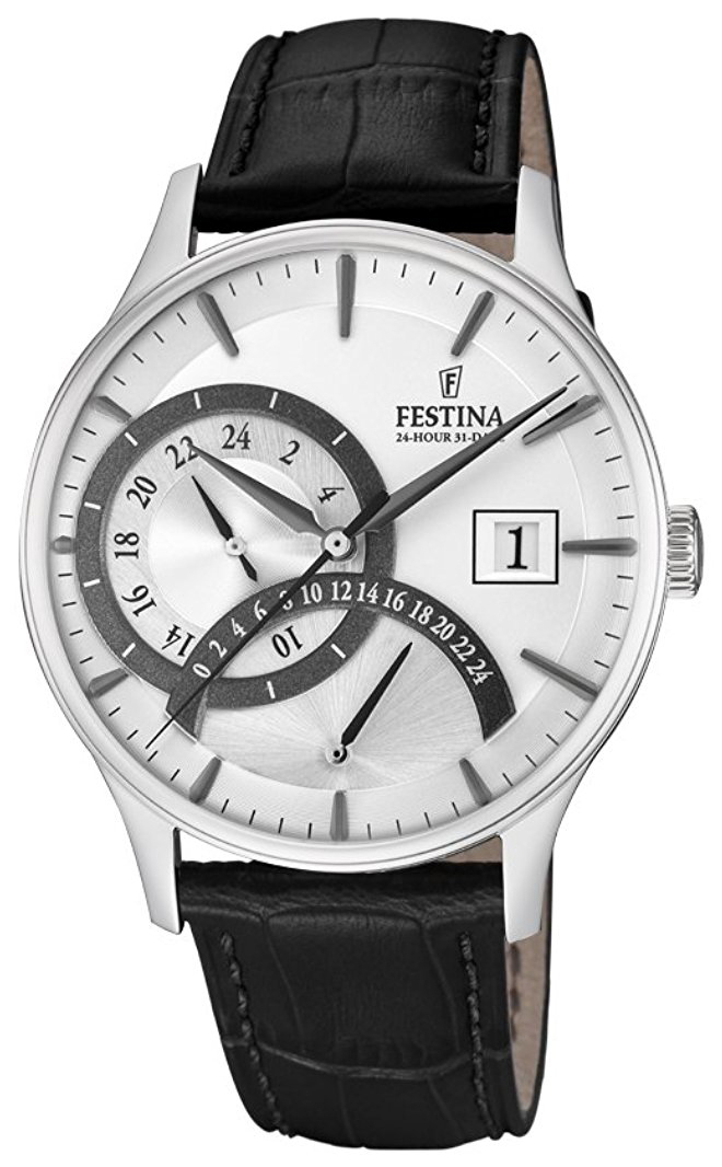 Festina Herrklocka F16983-1 Silverfärgad/Läder Ø42 mm - Festina