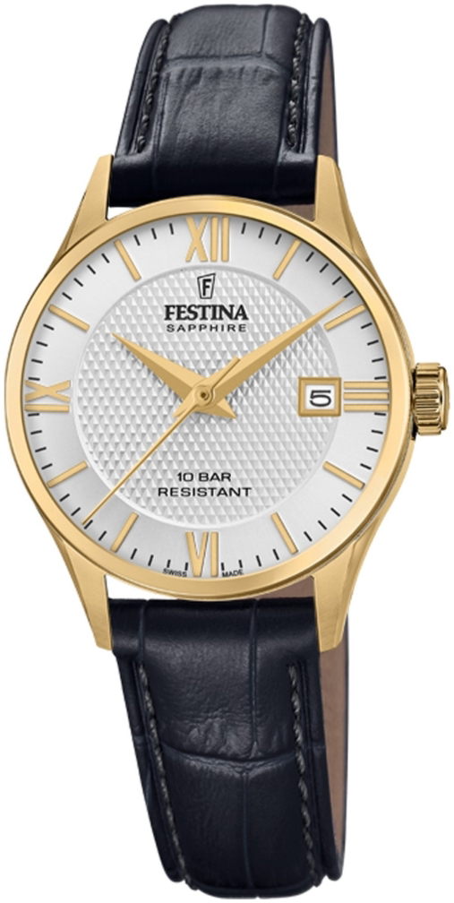 Festina Damklocka F20011-1 Silverfärgad/Läder Ø29 mm - Festina
