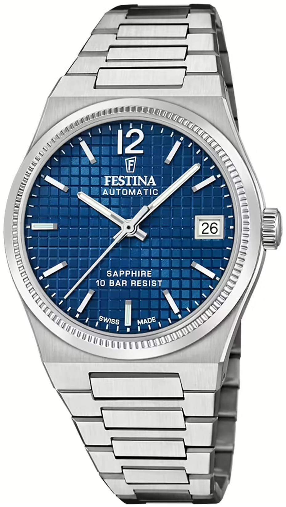 Festina Damklocka F20029-4 Swiss Made Blå/Stål Ø35 mm - Festina