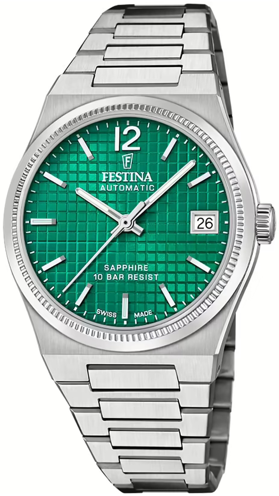 Festina Damklocka F20029-5 Swiss Made Grön/Stål Ø35 mm - Festina