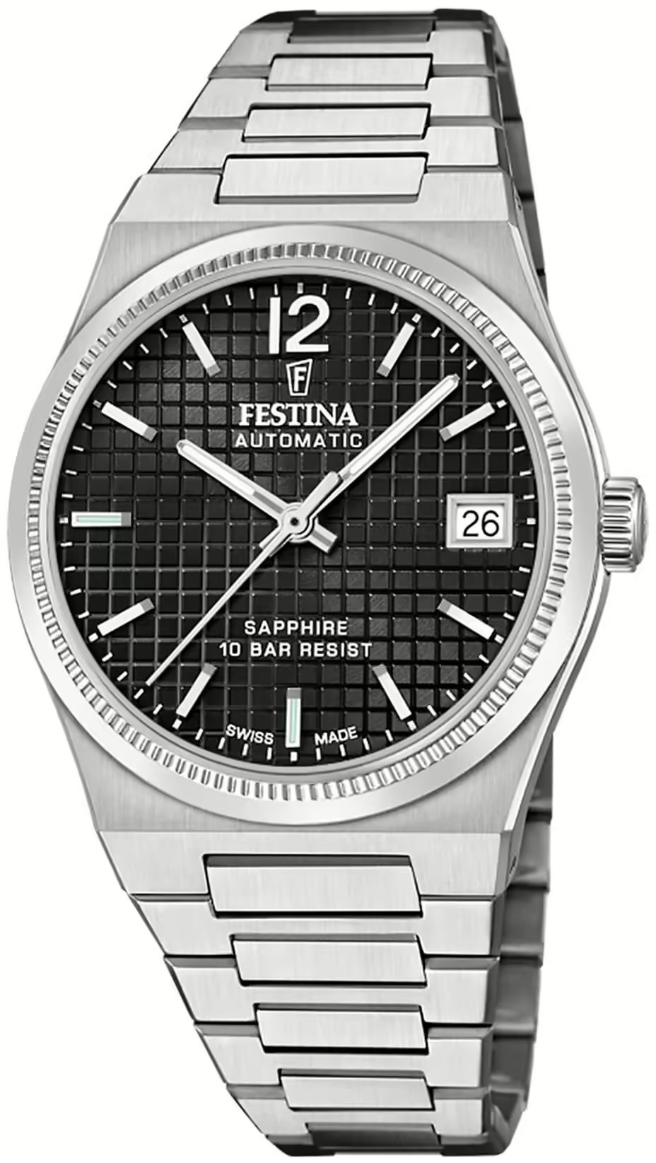 Festina Damklocka F20029-6 Swiss Made Svart/Stål Ø35 mm - Festina