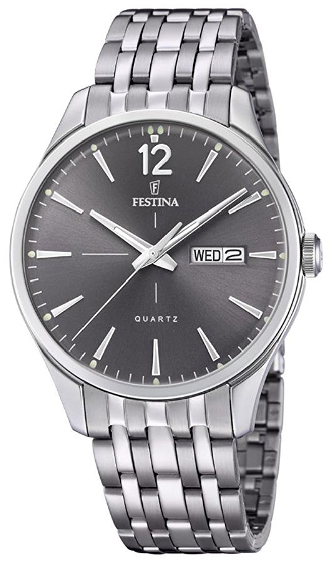 Festina Herrklocka F20204-2 Grå/Stål Ø41 mm - Festina