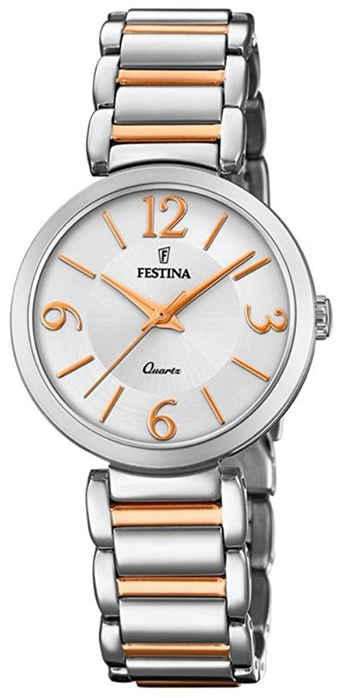 Festina Damklocka F20213-2 Silverfärgad/Roséguldstonat stål Ø31 mm - Festina