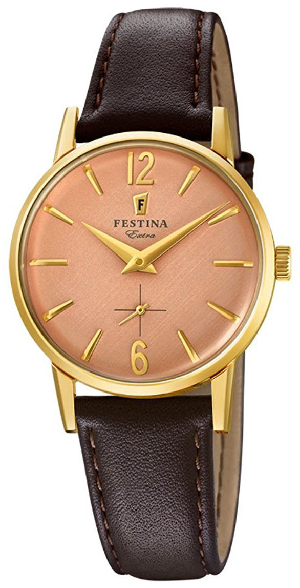 Festina Damklocka F20255-2 Roséguldstonad/Läder Ø29 mm - Festina