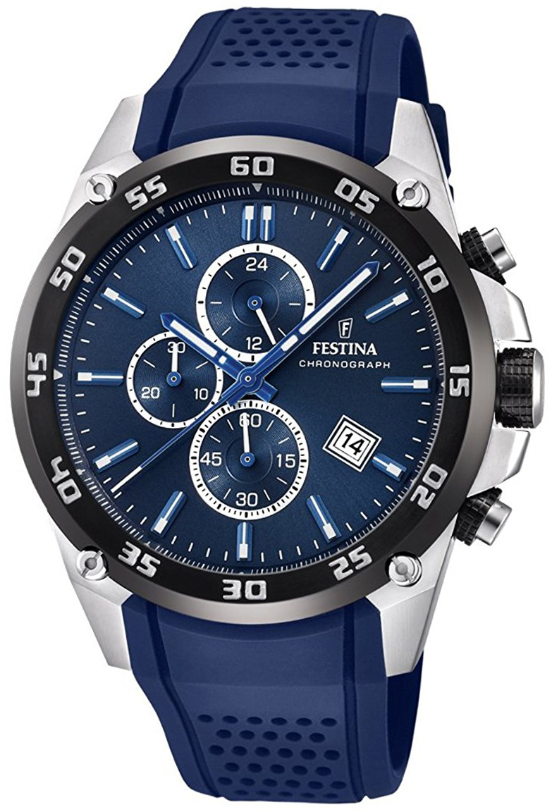 Festina Herrklocka F20330-2 Sport Blå/Gummi Ø46 mm - Festina