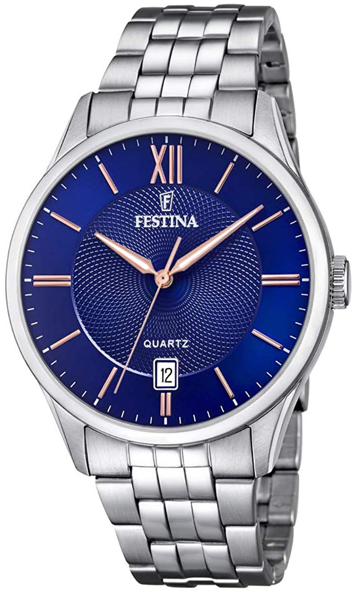 Festina Herrklocka F20425-5 Blå/Stål Ø43 mm - Festina