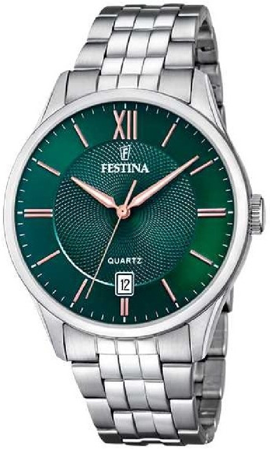 Festina Herrklocka F20425-7 Classic Grön/Stål Ø43 mm - Festina