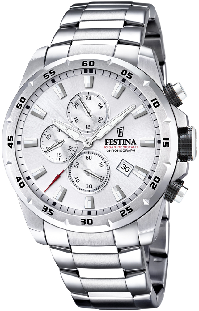 Festina Herrklocka F20463-1 Sport Silverfärgad/Stål Ø45 mm - Festina