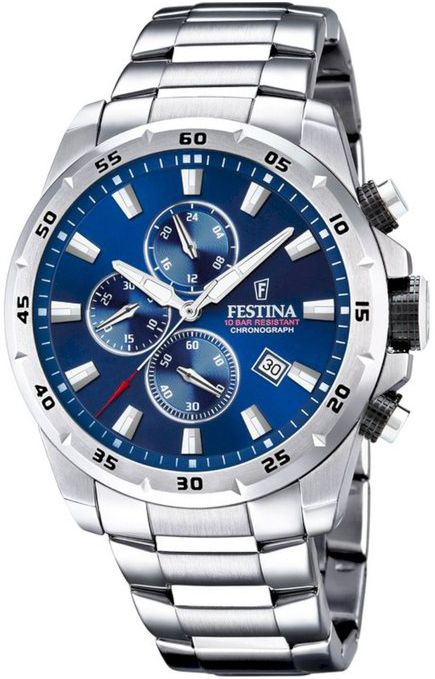 Festina Herrklocka F20463-2 Blå/Stål Ø45 mm - Festina