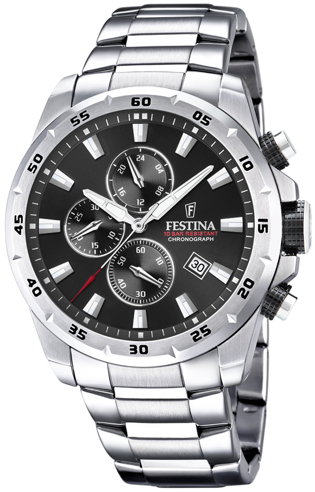 Festina Herrklocka F20463-4 Svart/Stål Ø45 mm - Festina