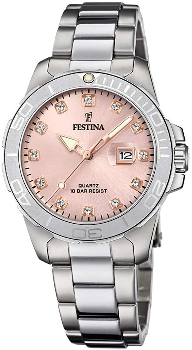 Festina Damklocka F20503-2 Roséguldstonad/Stål Ø35 mm - Festina