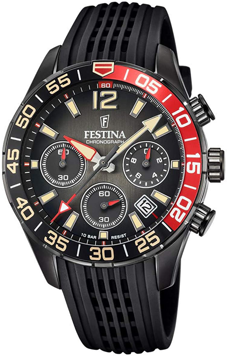Festina Herrklocka F20518-3 Grå/Gummi Ø44 mm