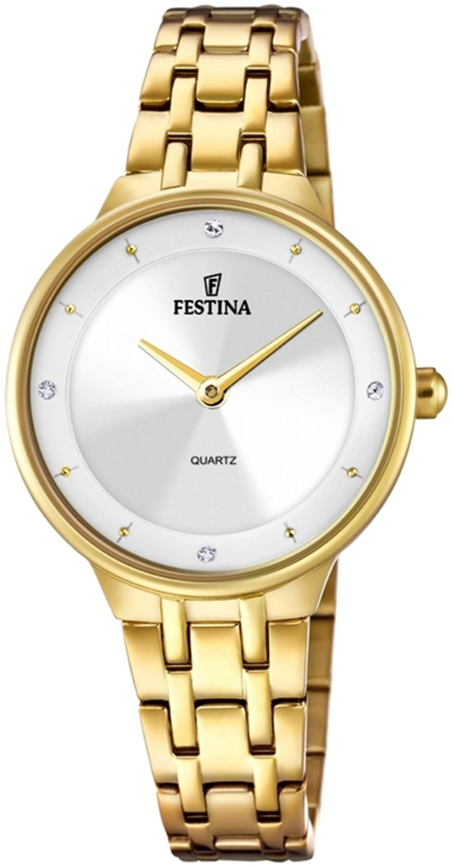 Festina Damklocka F20601-1 Mademoiselle Silverfärgad/Gulguldtonat - Festina