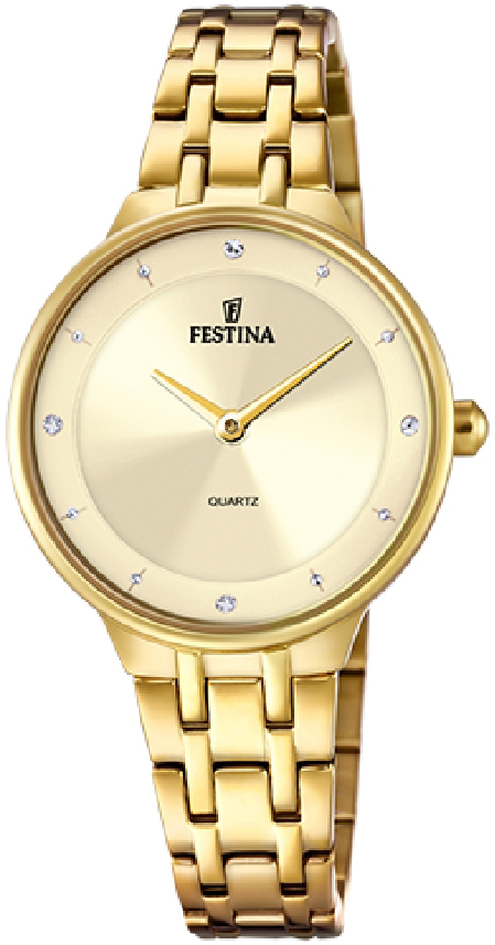 Festina Damklocka F20601-2 Mademoiselle Guld/Gulguldtonat stål - Festina