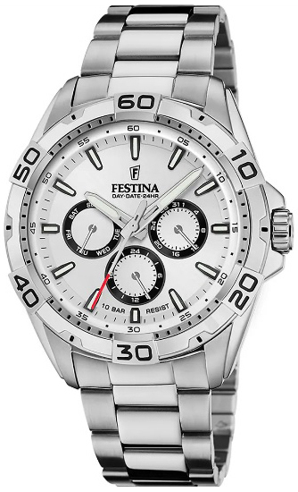 Festina Herrklocka F20623-1 Classic Silverfärgad/Stål Ø44.7 mm - Festina