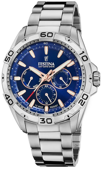 Festina Herrklocka F20623-2 Classic Blå/Stål Ø44.7 mm - Festina