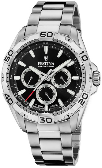 Festina Herrklocka F20623-4 Classic Svart/Stål Ø44.7 mm - Festina