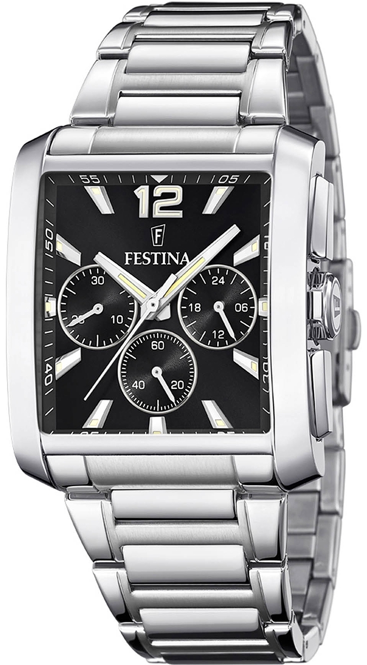 Festina Herrklocka F20635-4 Timeless Svart/Stål Ø38 mm - Festina