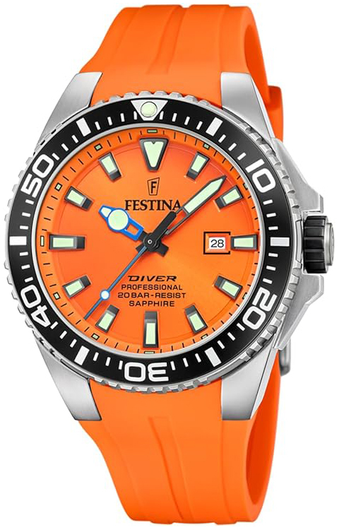 Festina Herrklocka F20664-4 The Original Orange/Gummi Ø45.7 mm