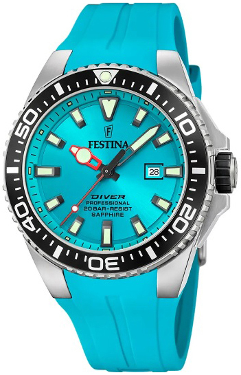 Festina Herrklocka F20664-5 Diver Blå/Gummi Ø45.7 mm - Festina