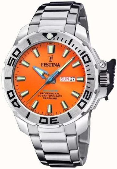 Festina Herrklocka F20665-5 The Original Orange/Stål Ø46.3 mm