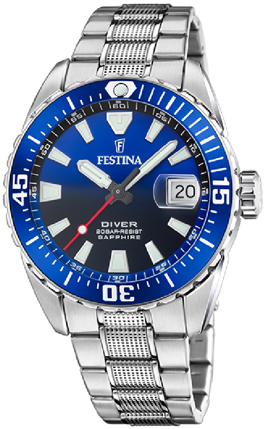Festina Herrklocka F20669-1 Diver Flerfärgad/Stål Ø44 mm - Festina