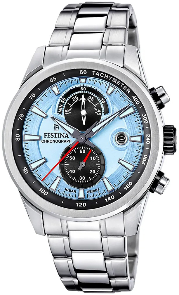 Festina Herrklocka F20694-2 Classic Blå/Stål Ø44 mm - Festina