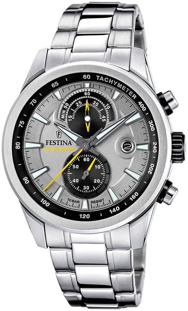 Festina Herrklocka F20694-4 Classic Silverfärgad/Stål Ø44 mm - Festina