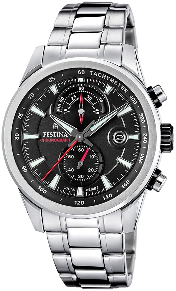 Festina Herrklocka F20694-6 Classic Svart/Stål Ø44 mm - Festina
