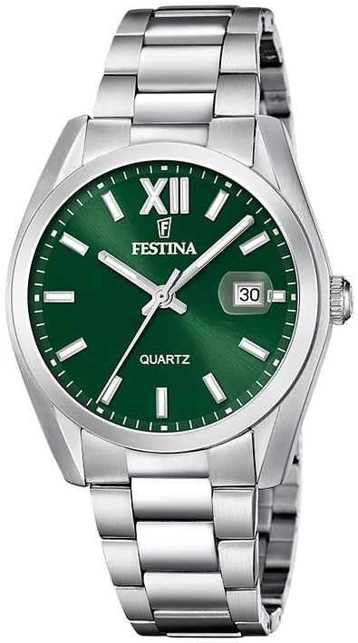 Festina Herrklocka F20707-8 Classic Grön/Stål Ø40 mm - Festina