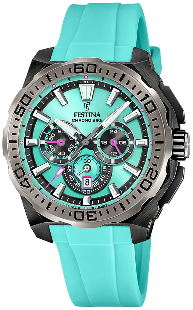 Festina Herrklocka F20726-2 Chrono Bike Blå/Gummi Ø45.5 mm