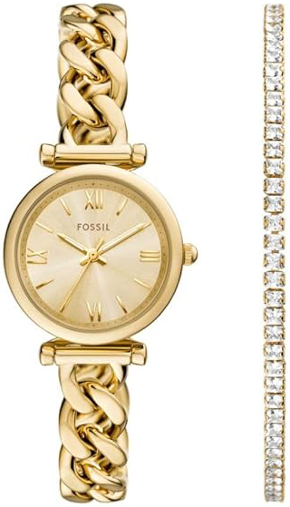 Fossil Damklocka ES5387SET Carlie Guld/Gulguldtonat stål Ø28 mm - Fossil