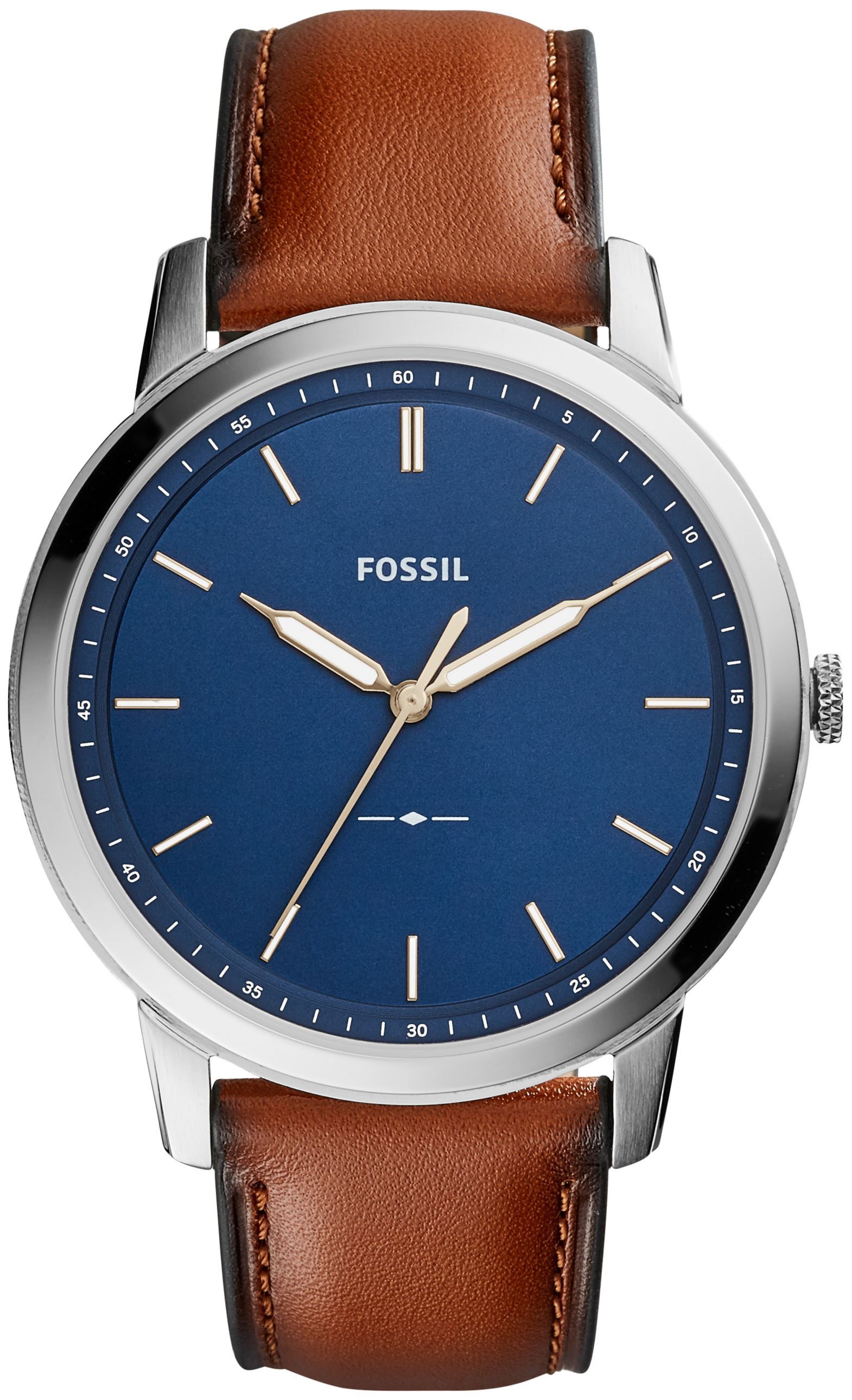 Fossil Herrklocka FS5304 Blå/Läder Ø44 mm - Fossil